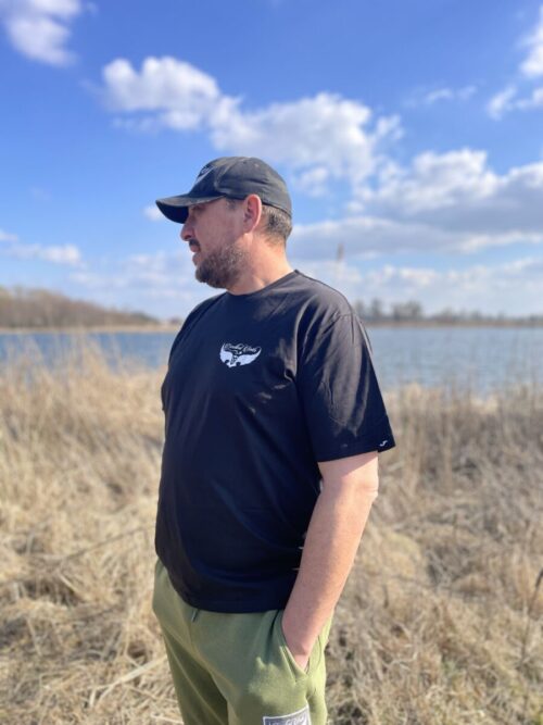 Koszulka EXCELLENT BAITS Czarna – Bawełniana Koszulka Wędkarska